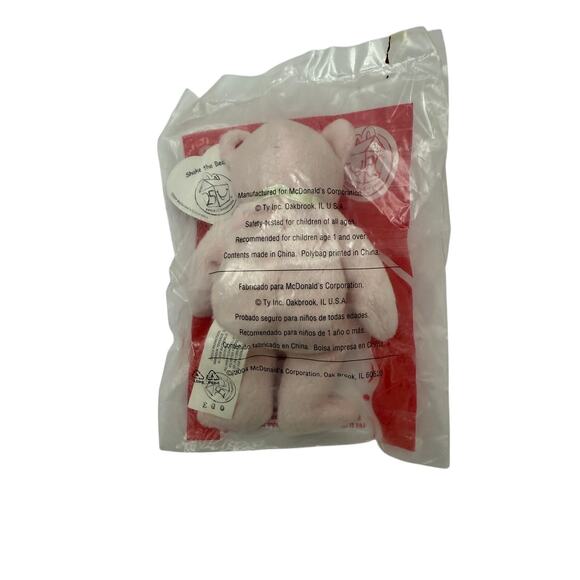 NWB TY Tennie Shake the Pink Milk Shake Bear #8 in Package Circa 2004 - Picture 2 of 2